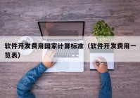 软件开发费用国家计算标准（软件开发费用一览表）