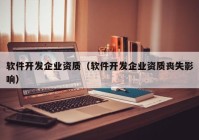 软件开发企业资质（软件开发企业资质丧失影响）