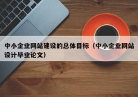 中小企业网站建设的总体目标（中小企业网站设计毕业论文）