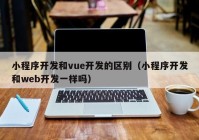 小程序开发和vue开发的区别（小程序开发和web开发一样吗）