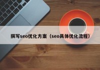 撰写seo优化方案（seo具体优化流程）